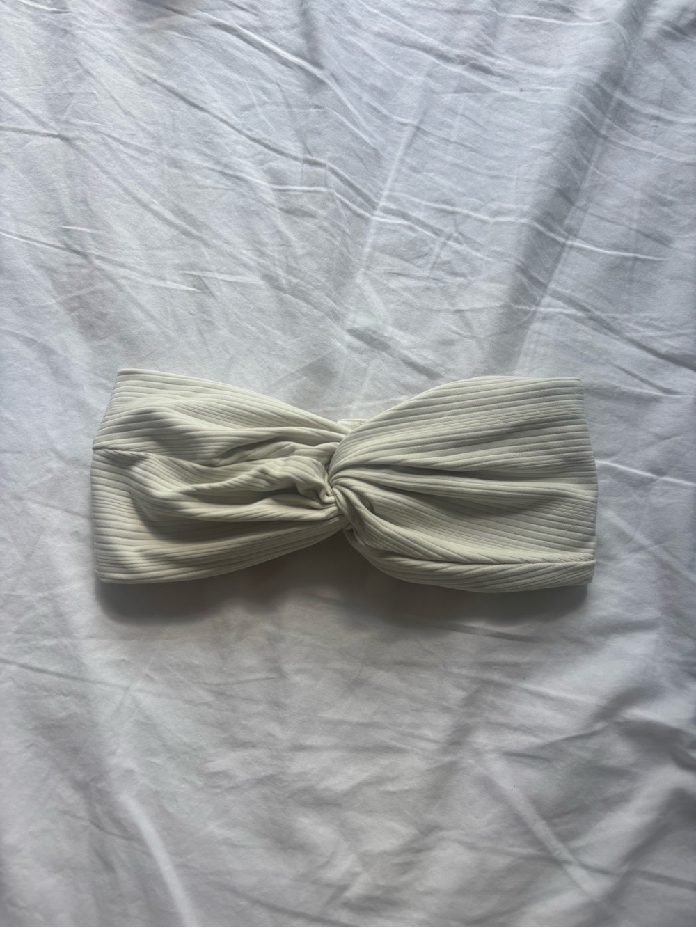 lululemon Cream Twisted Ribbed Headband